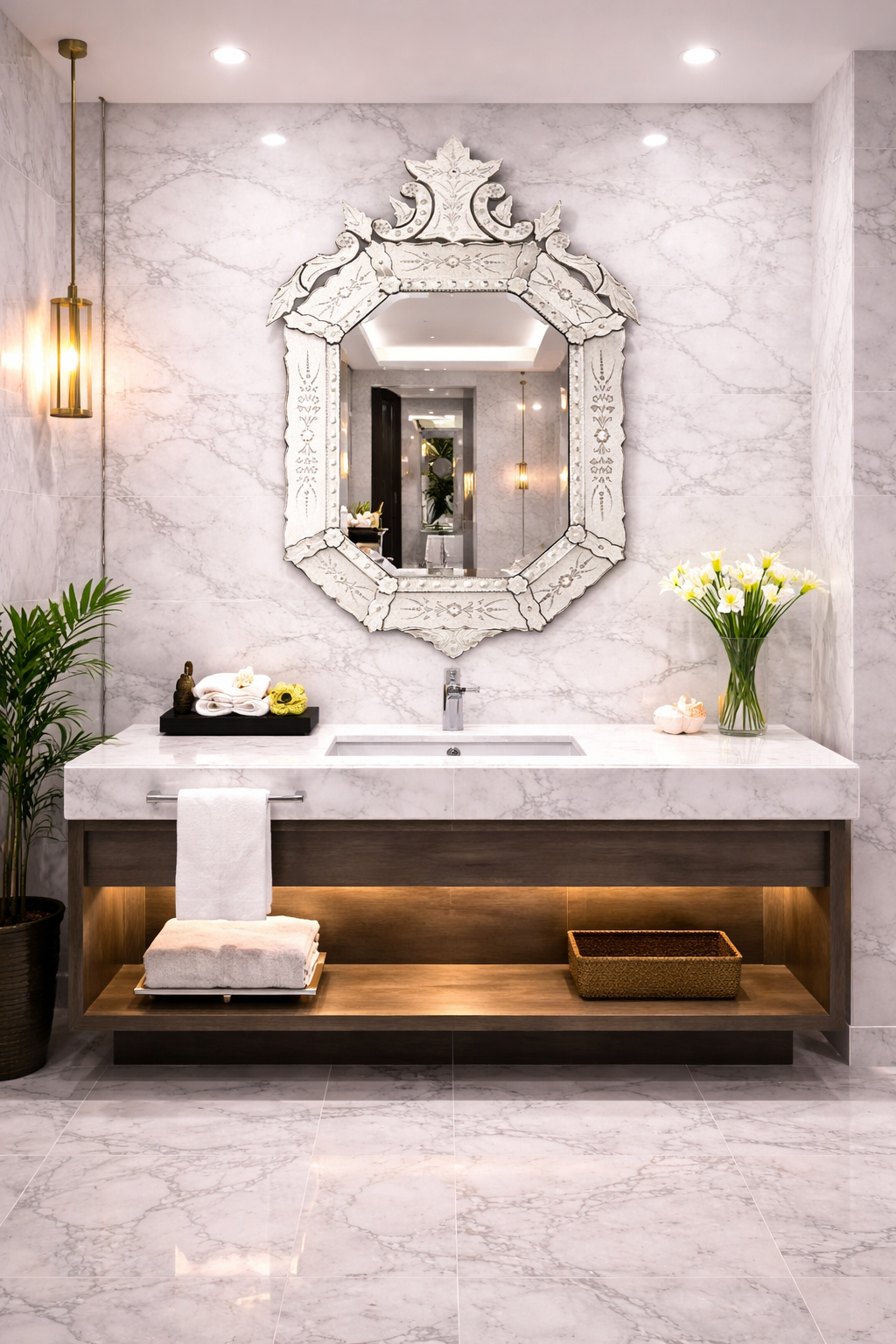 Elegant Wave Frame Mirror thumbnail Elegant Wave Frame Mirror thumbnail